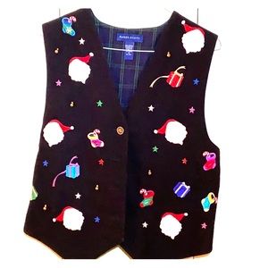 💐KAREN SCOTT CHRISTMAS VEST ....SMALL